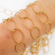 674TWGF. 14k Gold Filled Twisted Oval Link Chain